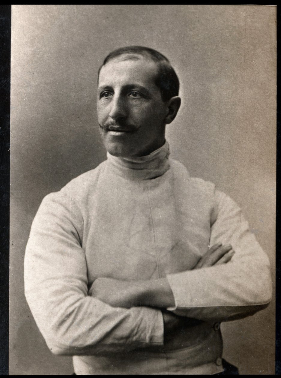 Portrait de Giuseppe Pini (né en 1853), escrimeur italien - French Photographer