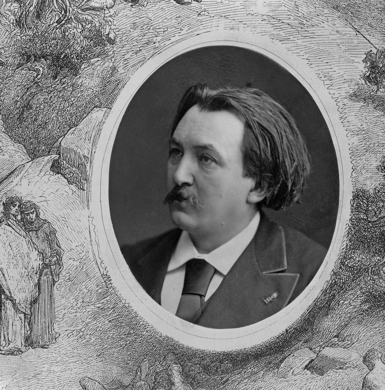 Portrait de Gustave Doré (1832-83) (photo n/b) (détail) - French Photographer