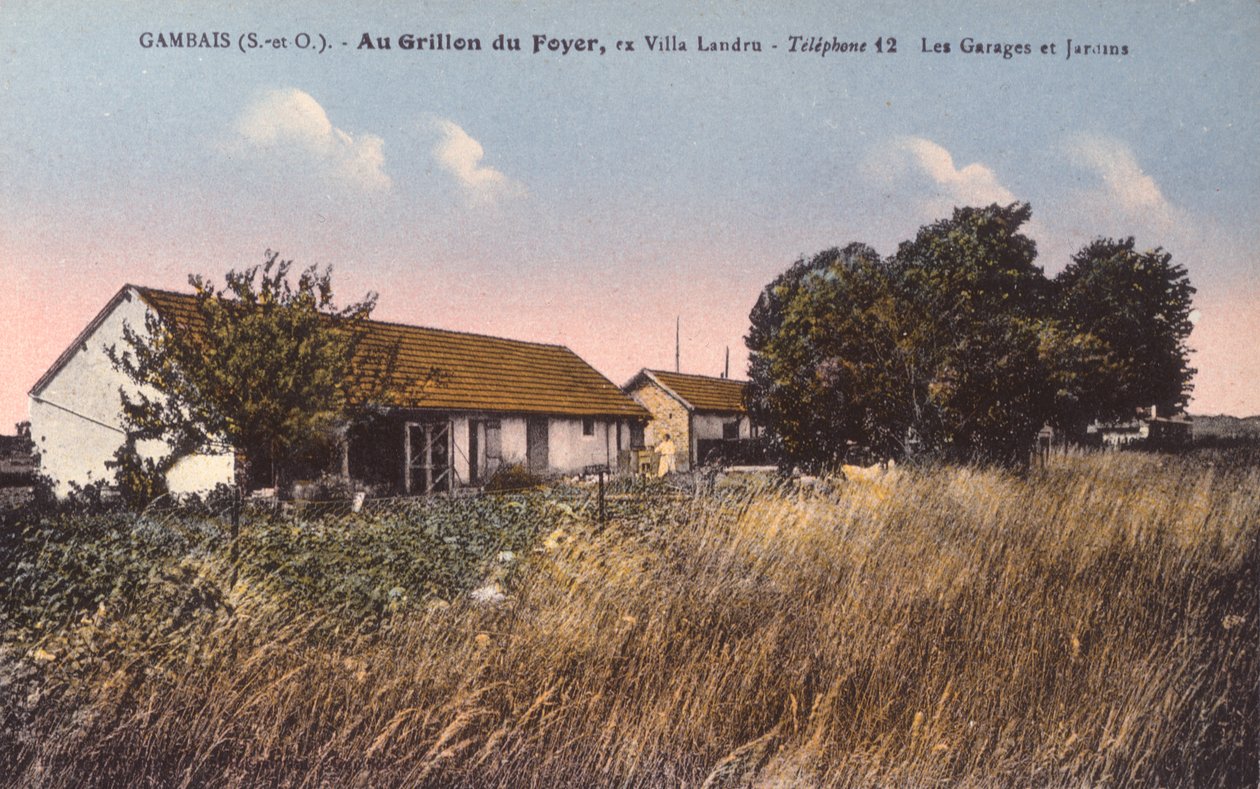 Carte postale représentant la maison de Henri Désiré Landru (1869-1922) à Gambais - French Photographer