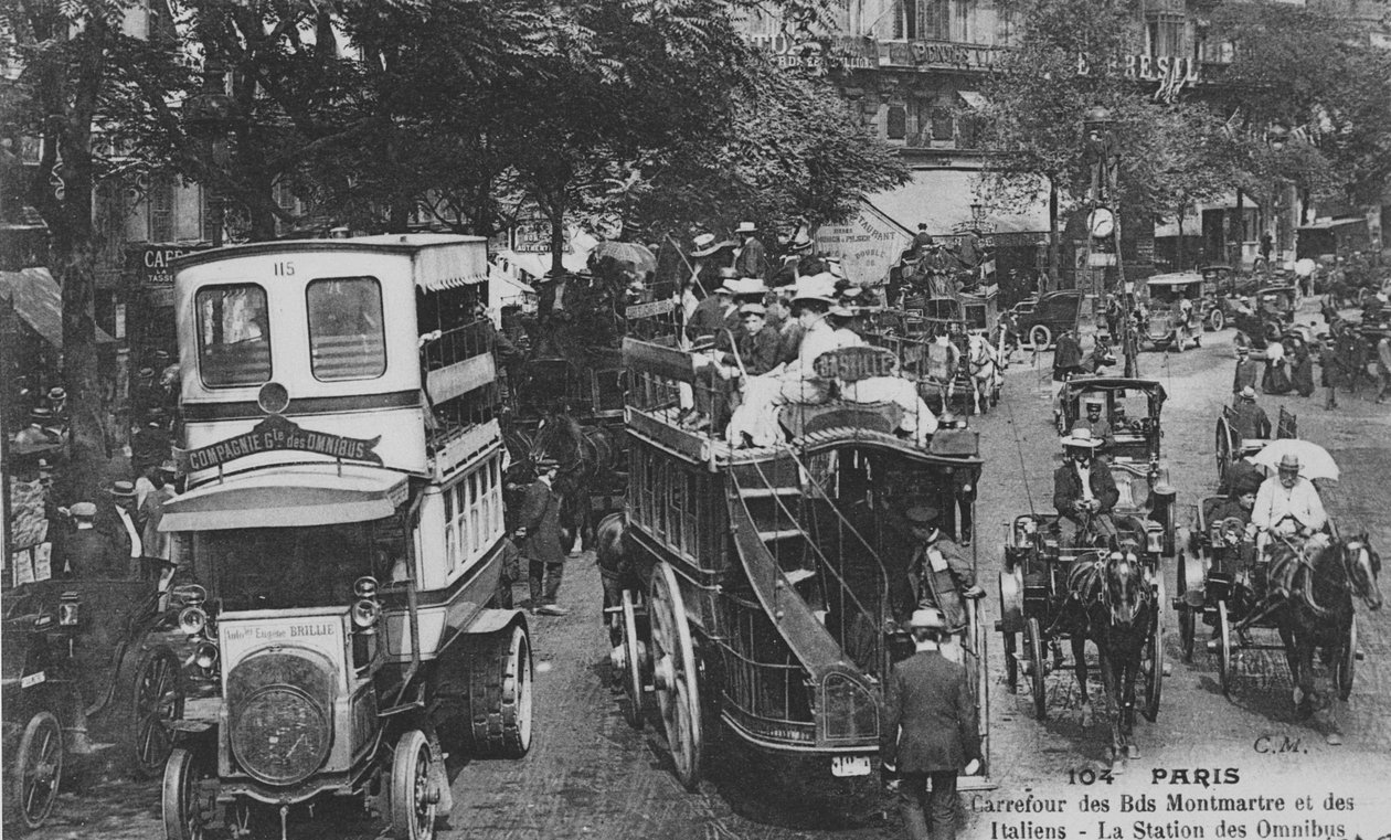 Carte postale montrant une station d