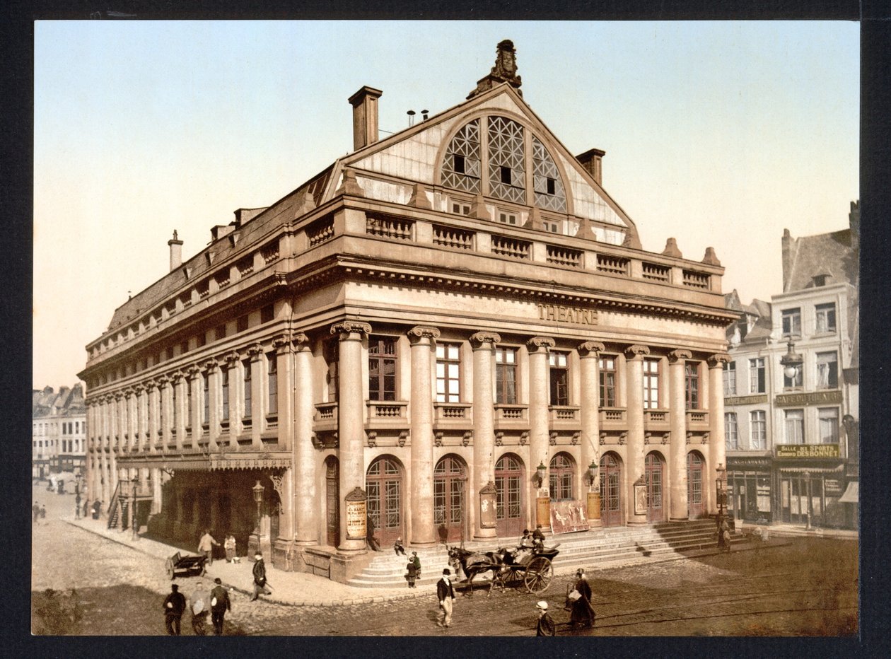 Le Théâtre, Lille, France, publié c.1895 - French Photographer