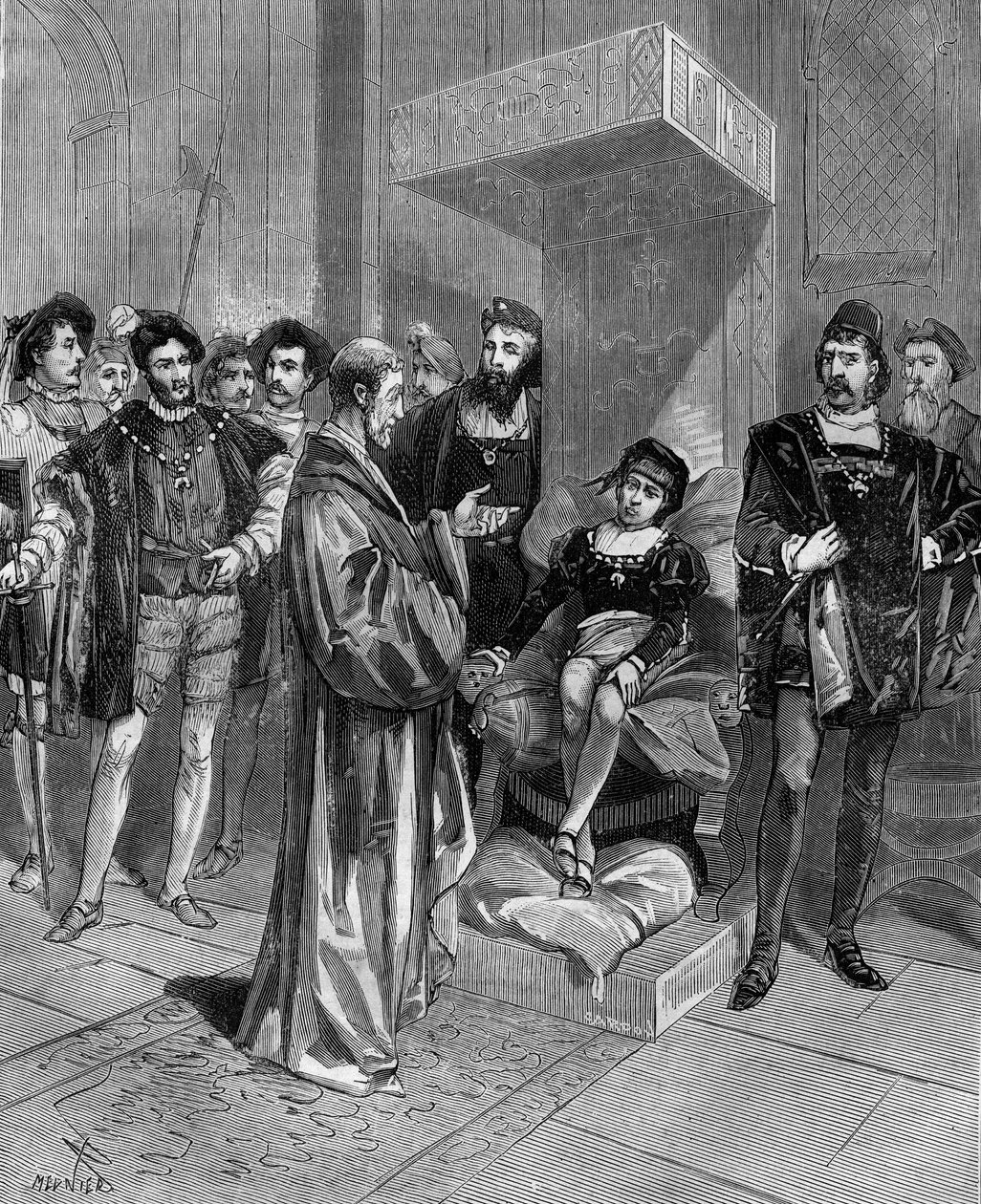 (Cardanus Hieronymus) Gerolamo Cardano (Jérôme Cardan), médecin, mathématicien et philosophe italien (1501-1576), présentant l