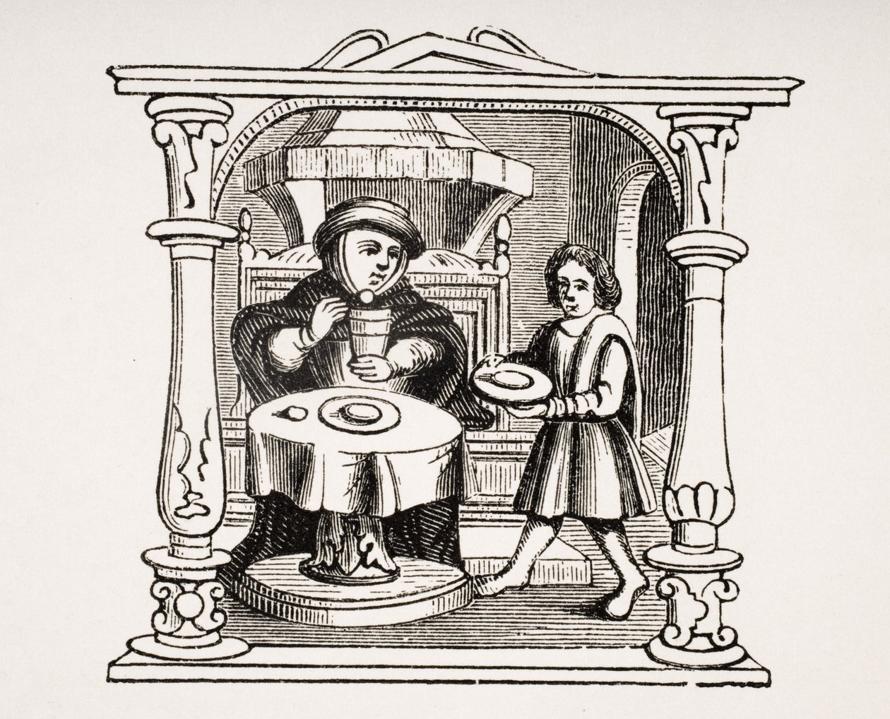 Un bourgeois mangeant son repas, d