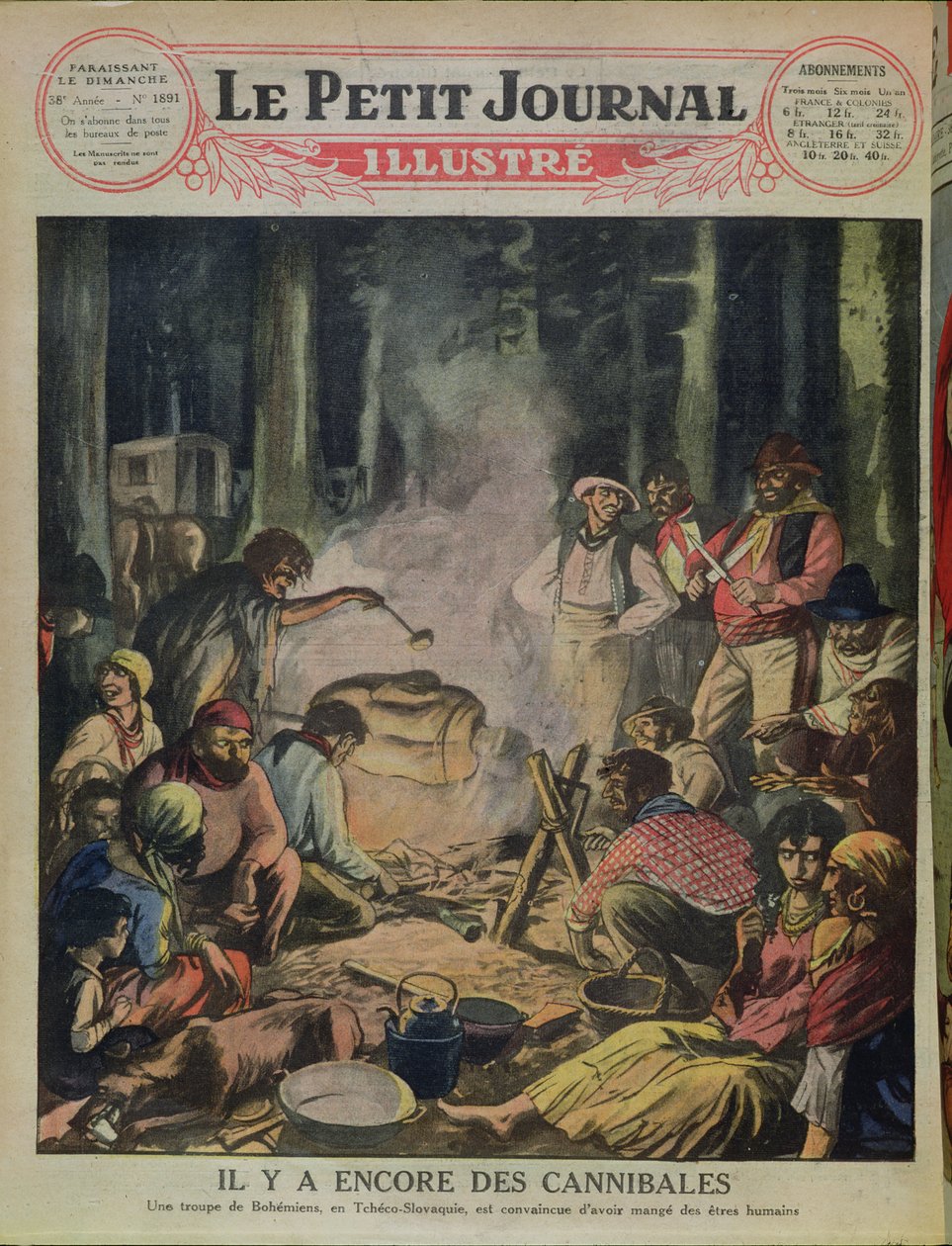 Un groupe de gitans cannibales en Tchécoslovaquie, du Petit Journal, 1927 - French School
