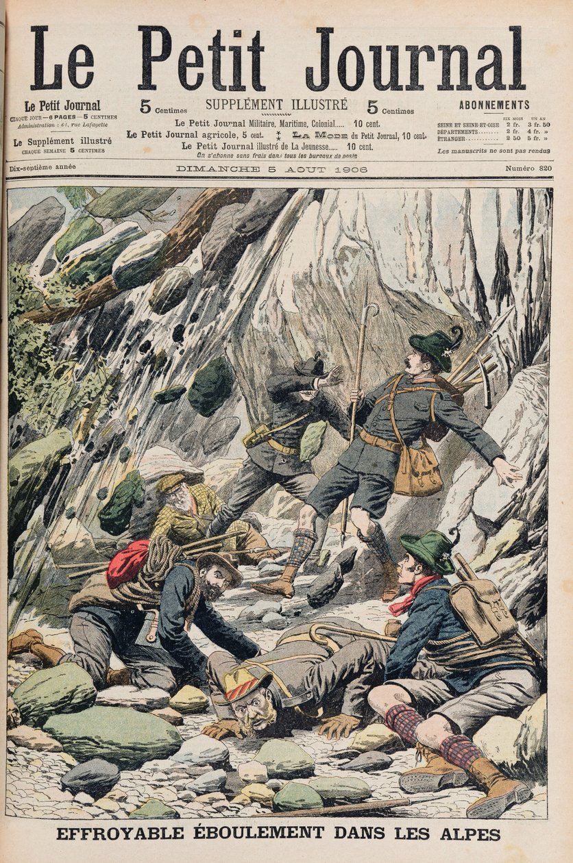 Une chute de rochers horrifiante au Tyrol, illustration de 