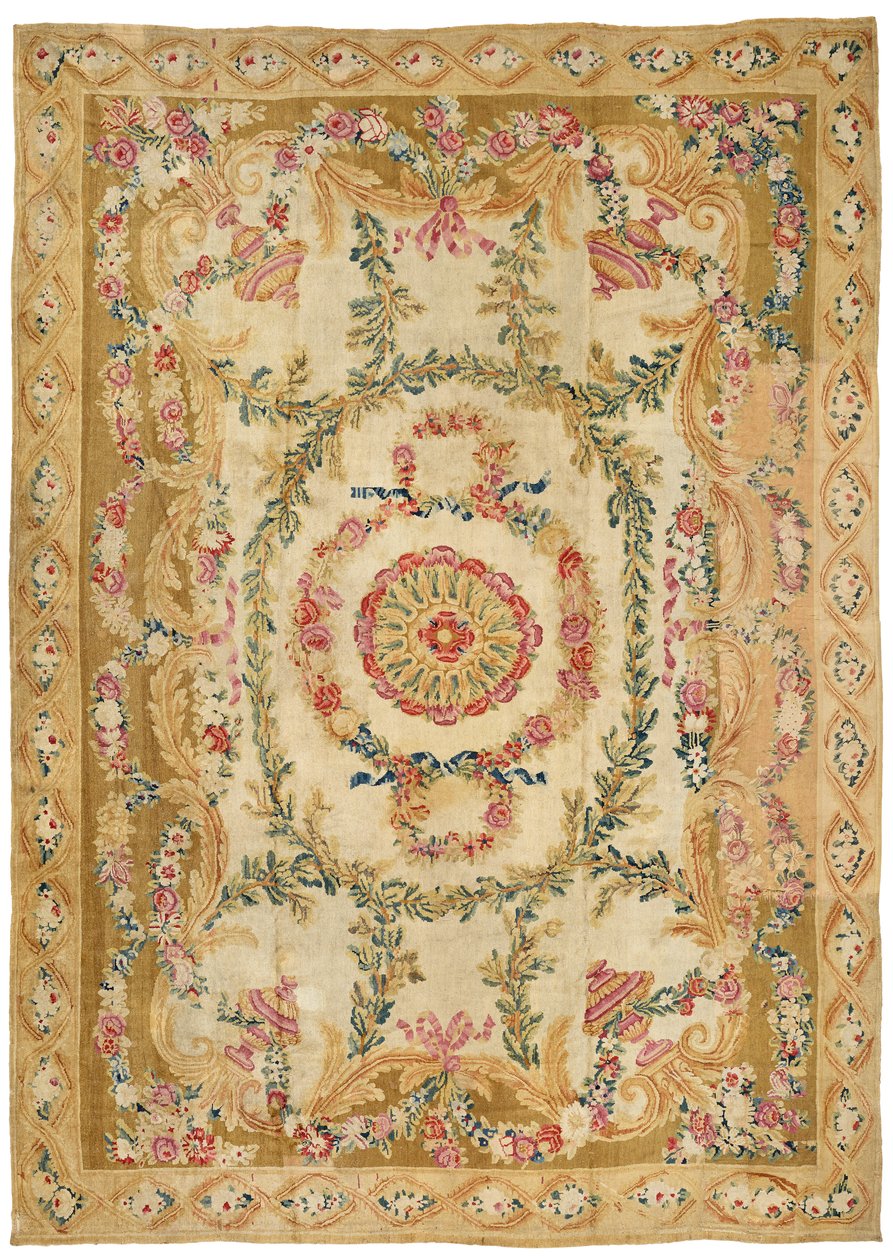 Un tapis à poils Louis XVI Aubusson, France, fin du XVIIIe siècle - French School