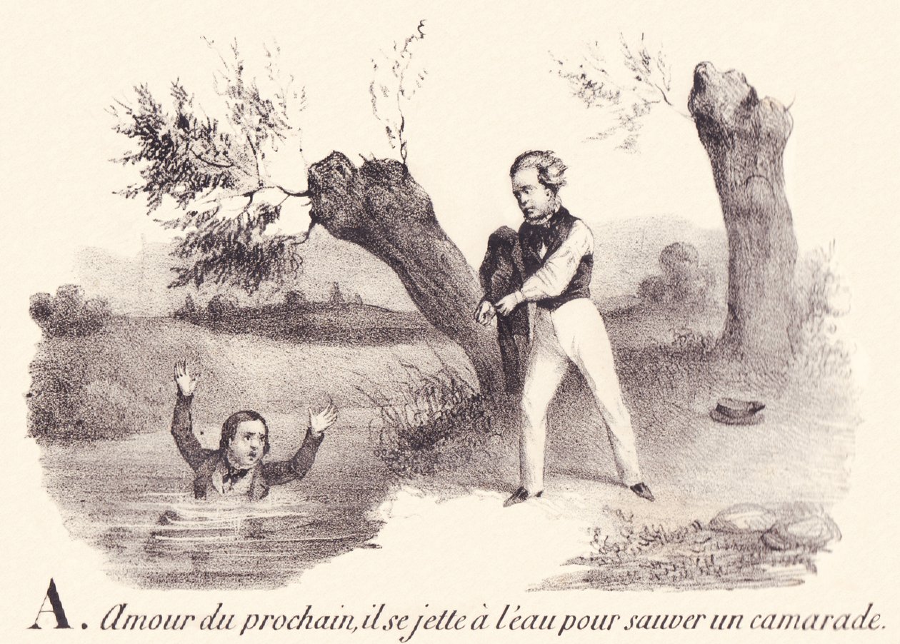 A : Amour du prochain, il se jette à l