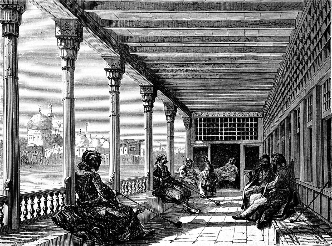 Un café sur les rives du Tigre, Bagdad - French School