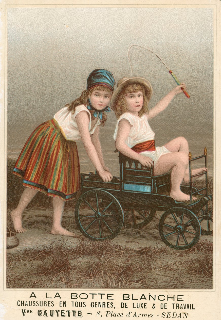 A la Botte Blanche Publicité française pour des chaussures (chromolitho) - French School