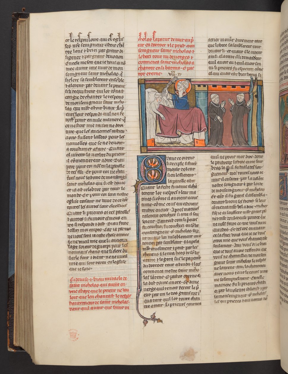 Une page de Vie des Saints - French School