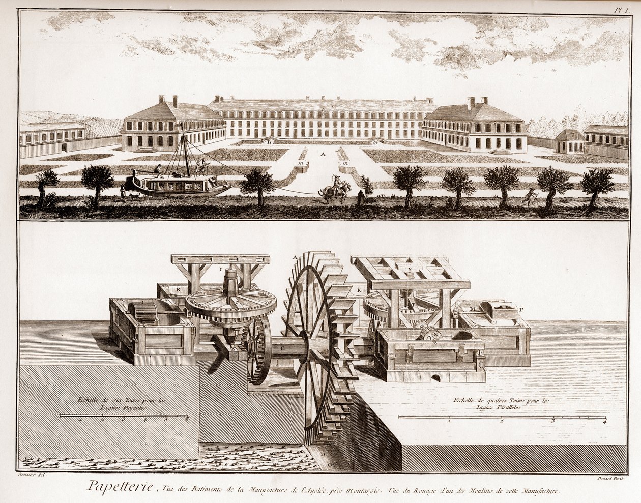 Une papeterie - Papeterie : vue des bâtiments de la manufacture d