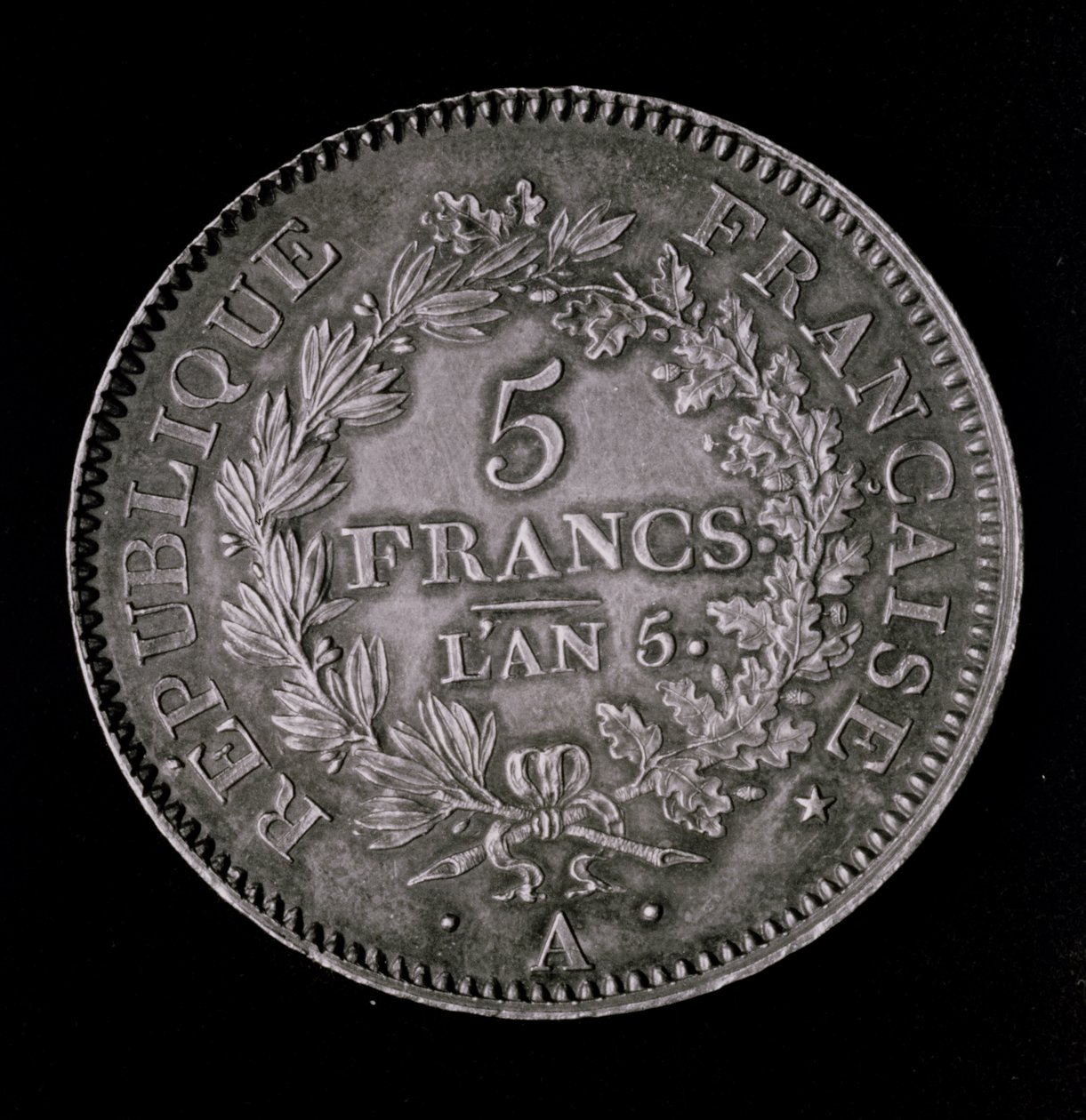 Un franc de vingt sols, équivalent au premier franc de la Première République (avers) - French School