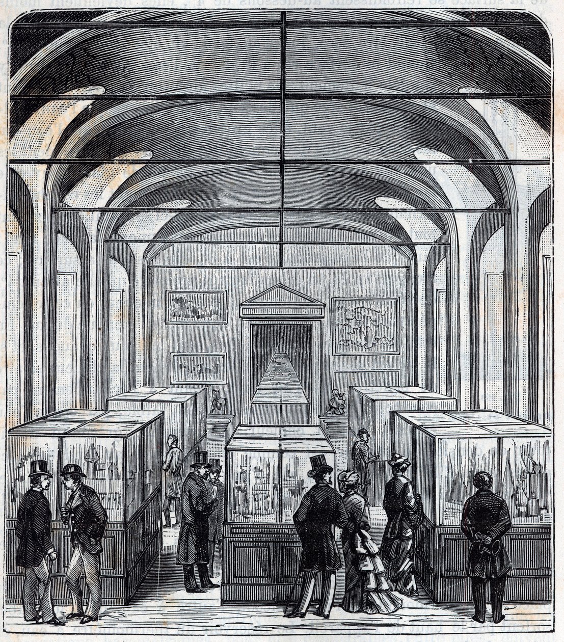 Une salle du Conservatoire des Arts et Métiers au 19e siècle - Gravure dans « Les sciences mises à la portée de tous - physique et chimie » par Alexis Clerc - Fin du 19e siècle. Collection privée. - French School