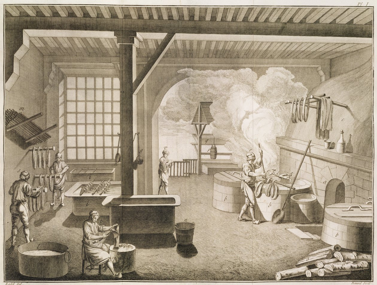 Atelier de teinturiers de soie, de l