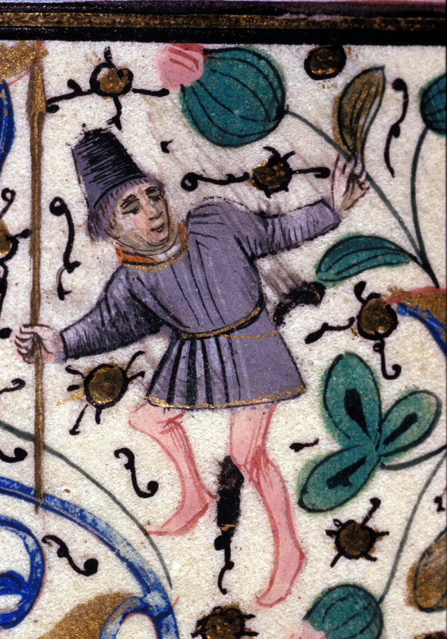 Un écuyer. Manuscrit français de Pétrarque (Francesco Petrarca) du XIIIe siècle. Bibliothèque municipale de Rimini. - French School