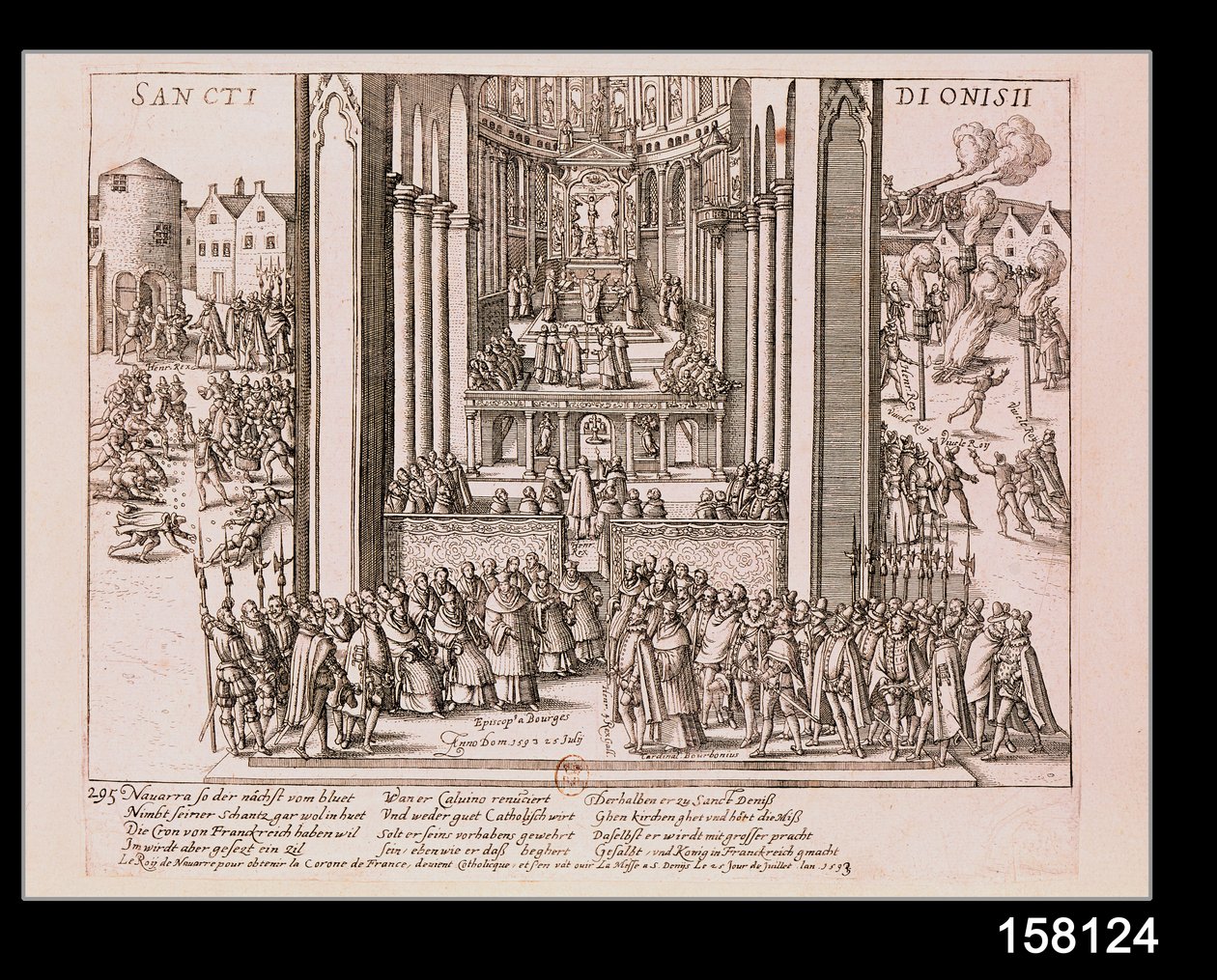 Abjuration de Henri IV (1553-1610) à Saint-Denis le 15 juillet 1593 - French School