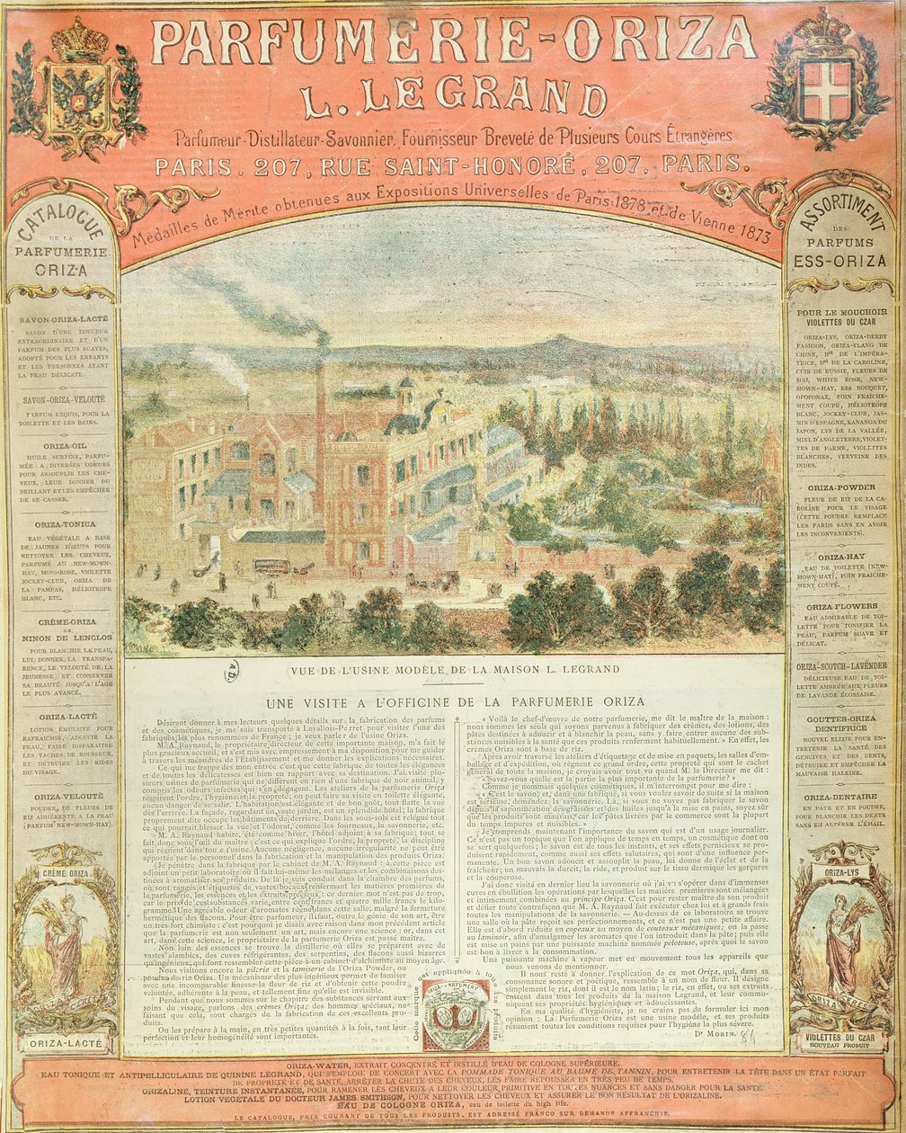 Publicité pour la Parfumerie Oriza L. Legrand, c.1884 - French School