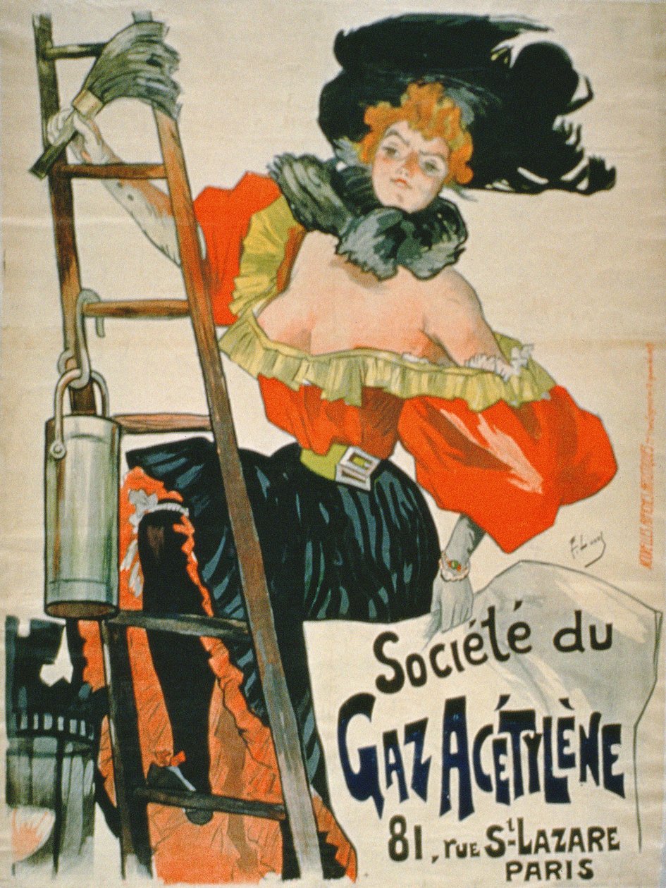 Publicité pour la Société du Gaz Acétylène, Paris - French School