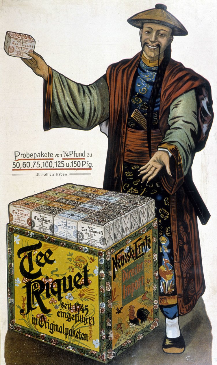 Publicité pour le thé chinois Riquet - fin du XIXe siècle - French School
