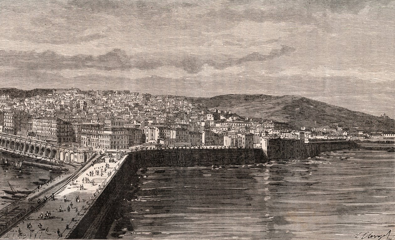 Alger - Algérie - gravure dans 