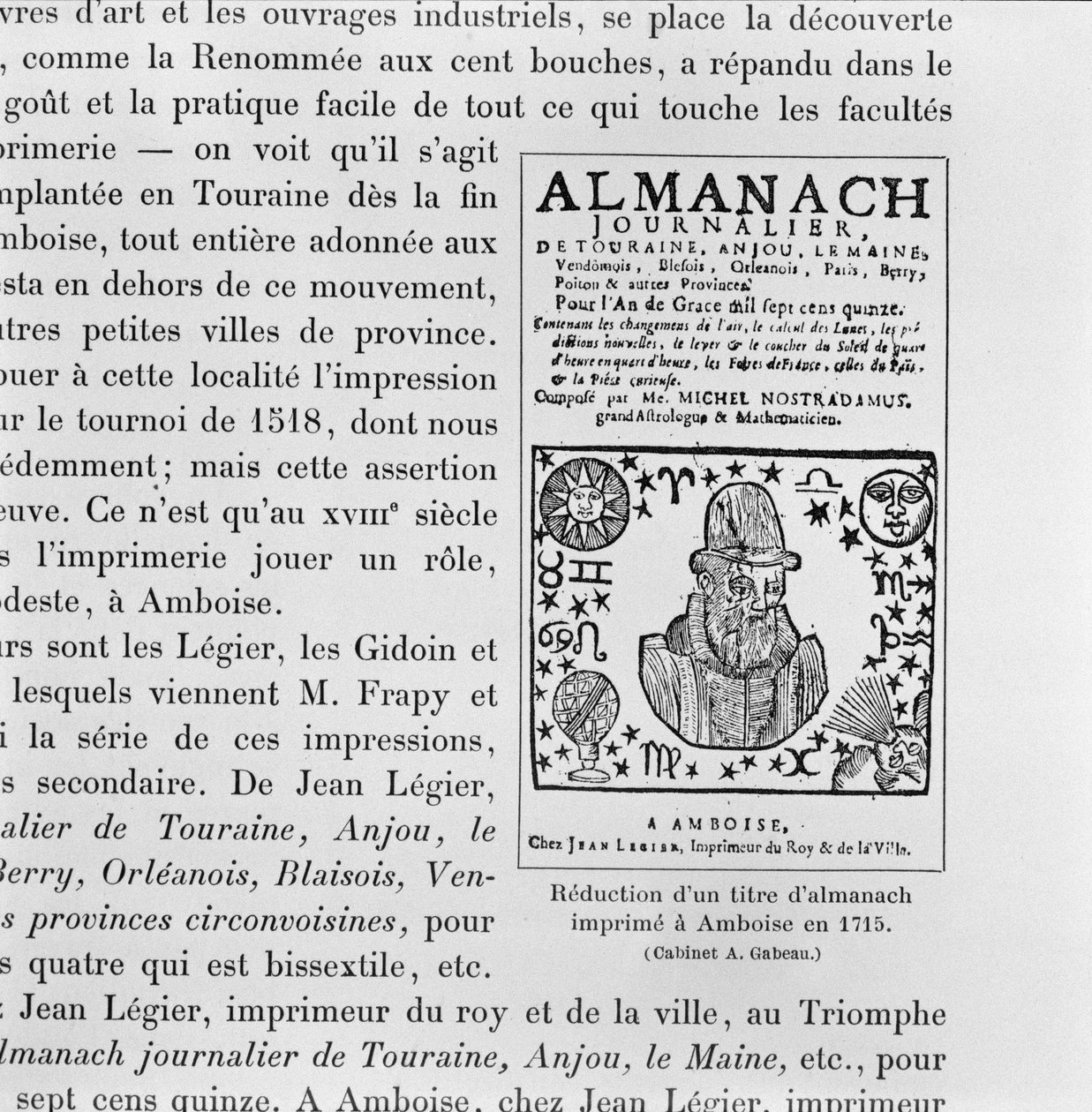 Almanach réalisé par Michel de Nostradame (Nostradamus) (1503-66) 1715 - French School