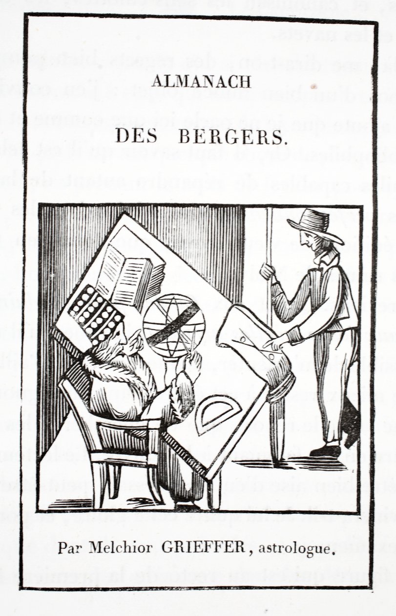 Almanach des bergers par Melchior Grieffer, astrologue - French School
