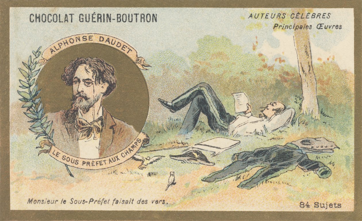 Alphonse Daudet (1840-1897), écrivain et dramaturge français, auteur de « Le sous-préfet aux champs », ballade en prose (1866) - French School