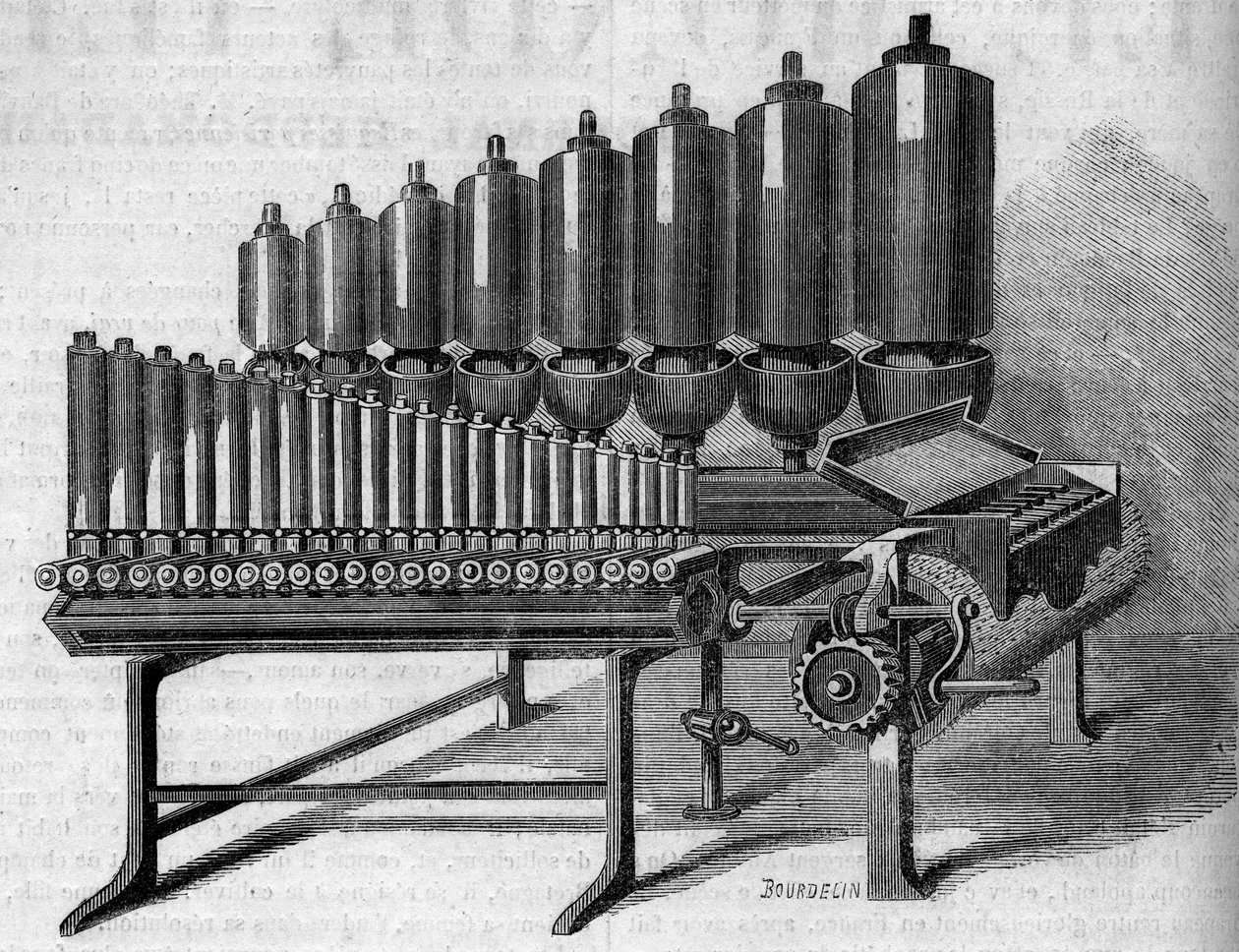 Orgue à vapeur américain. Gravure dans « Le Monde Illustré » n°146 du 28 janvier 1860. - French School