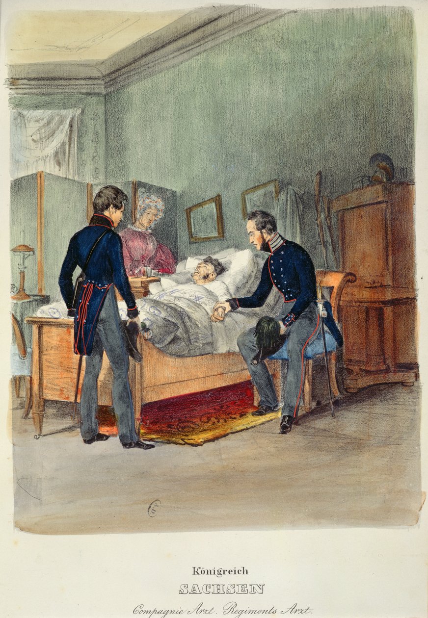 Un médecin militaire dans le Royaume de Saxe, vers 1840 - French School