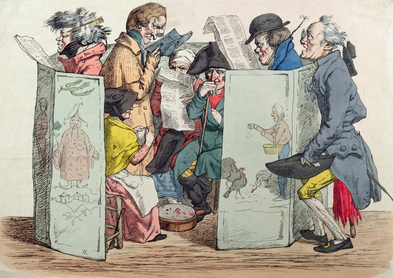 Salon littéraire en plein air, début du 19ème siècle - French School