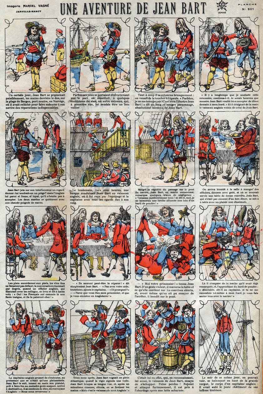Une aventure de Jean Bart (1650 - 1702), corsaire français. Imagerie d