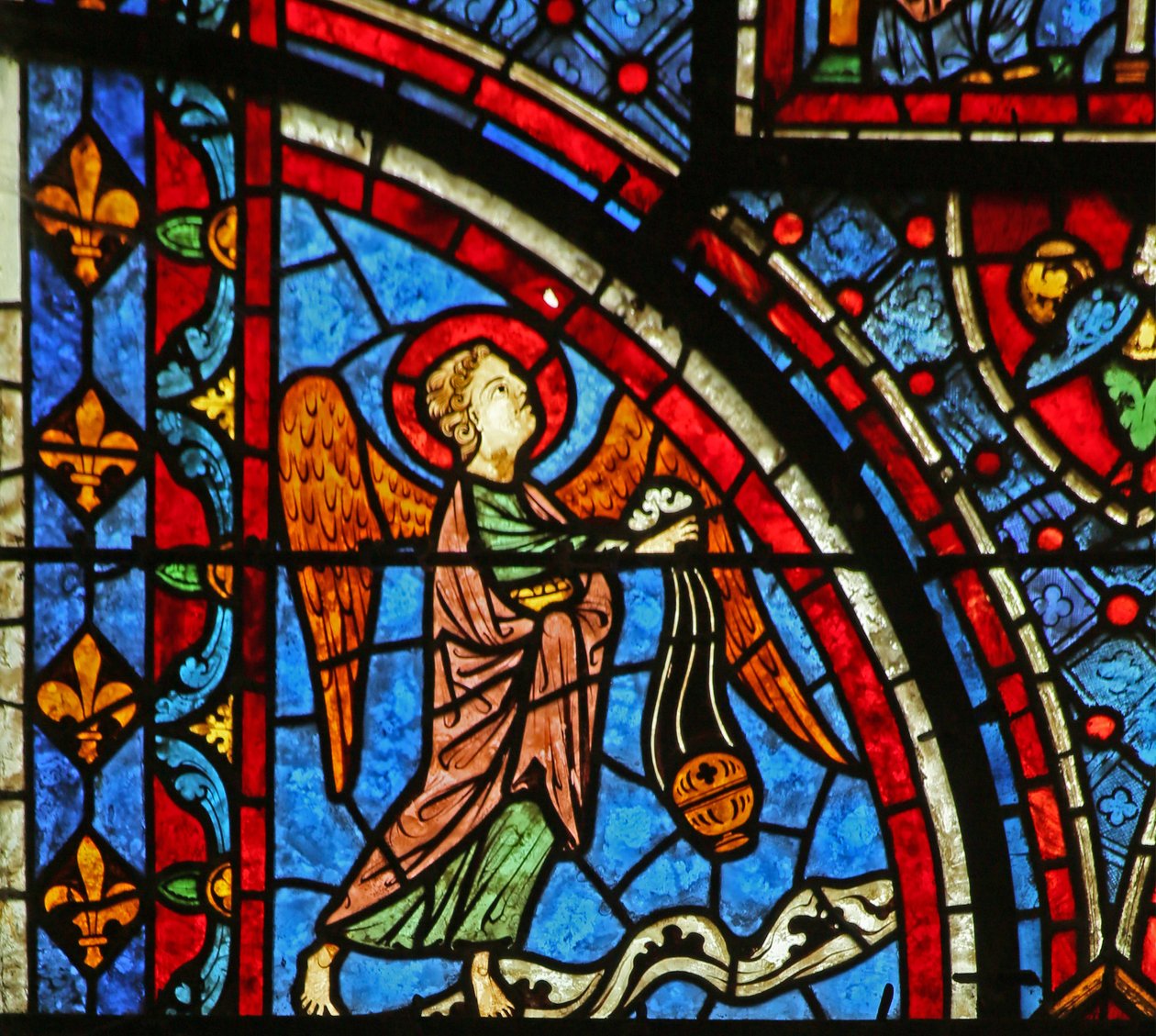 Un ange - de la fenêtre de la Mort et Glorification de la Vierge Marie - French School