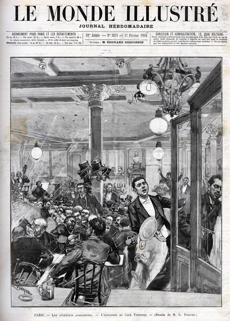 Attaques anarchistes à Paris en février 1894. L
