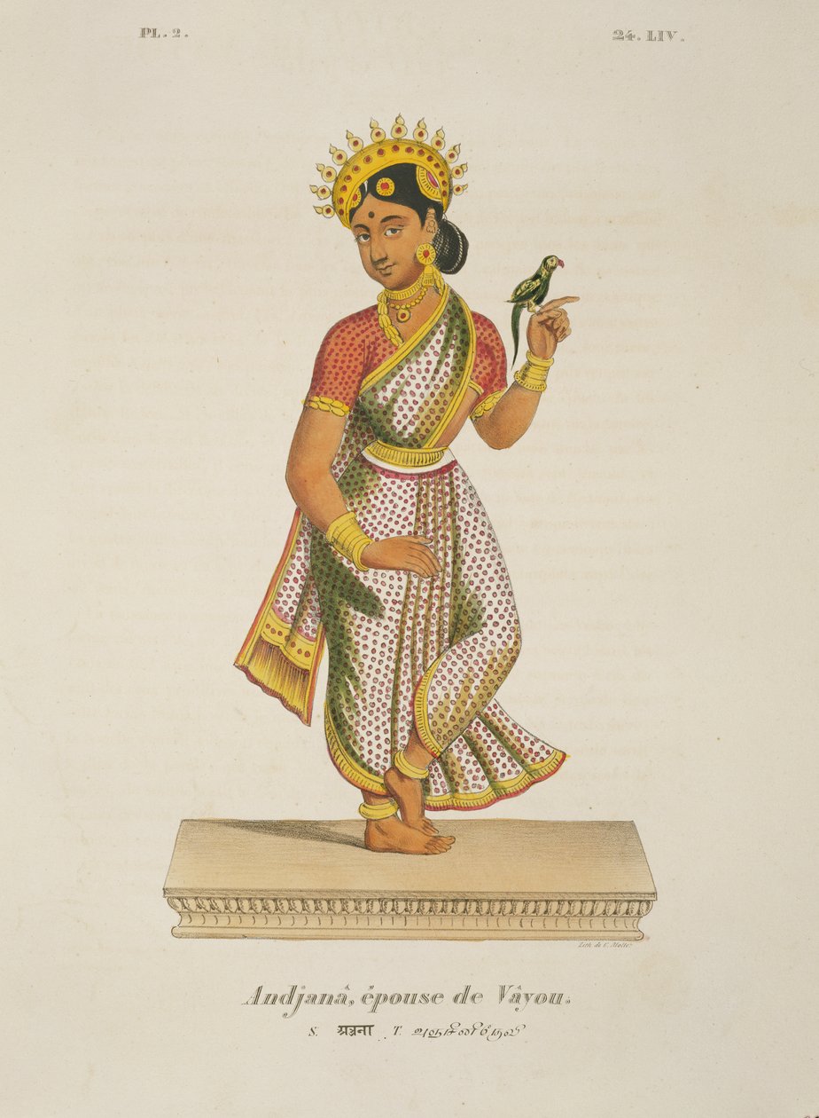 Andjana, épouse de Vayu gravé par C. de Motte (1785-1836) - French School