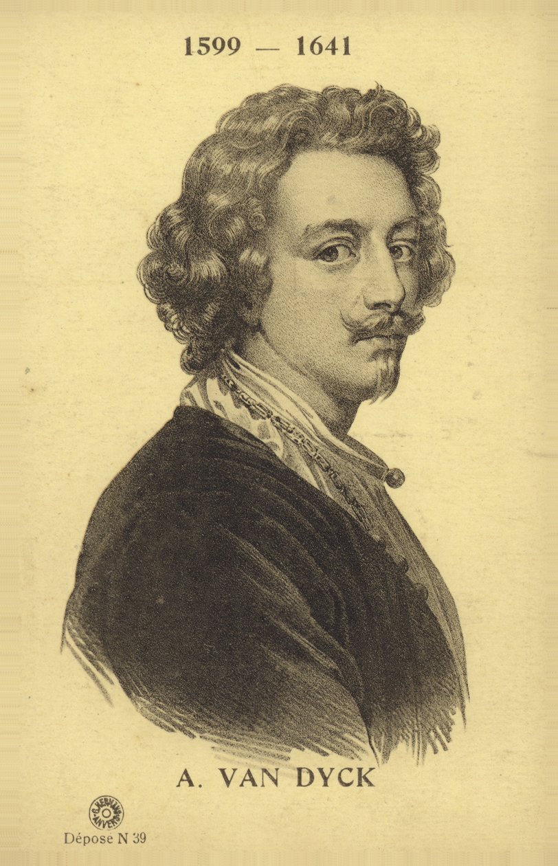 Anthony van Dyck, peintre flamand (lithographie) - French School