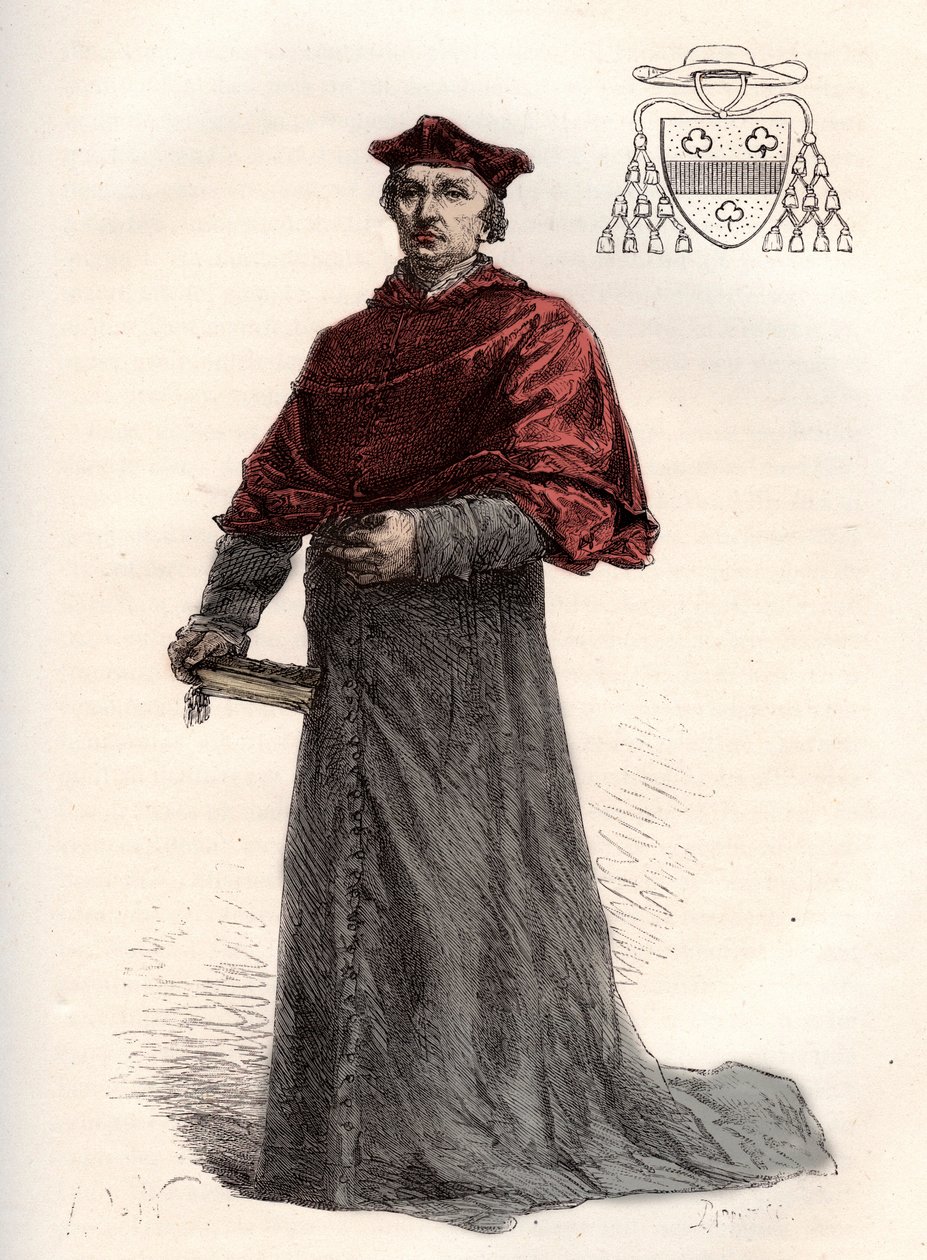 Antoine Duprat, cardinal légat français (1463-1535) - Cardinal Antoine Duprat (1463-1535) - gravure de « L