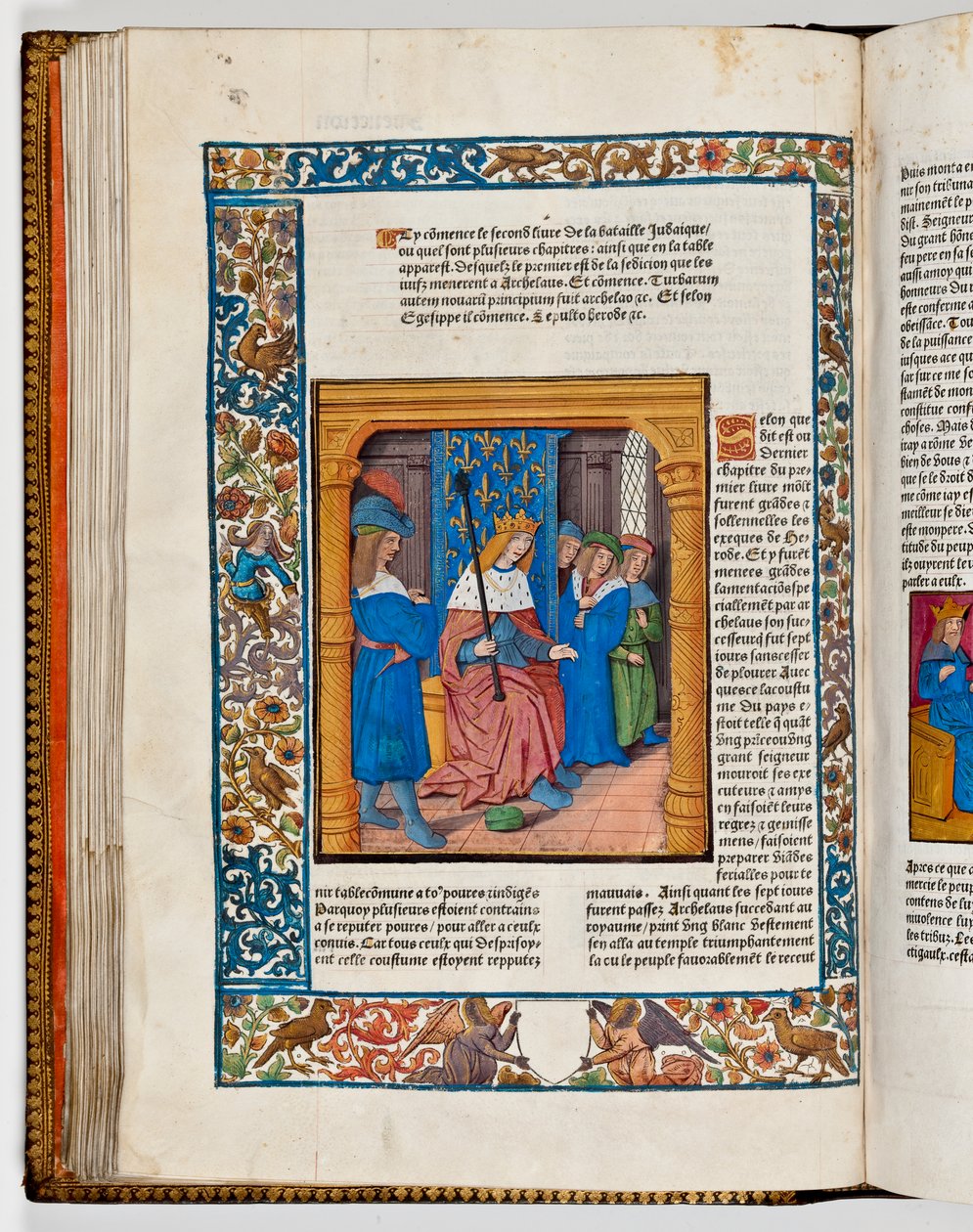 Archélaüs sur le trône après la mort de son père Hérode le Grand, 4 av. J.-C. (impression en couleur) - French School