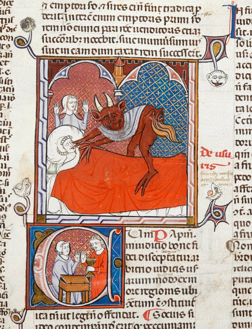 Un diable ou démon sur le lit d