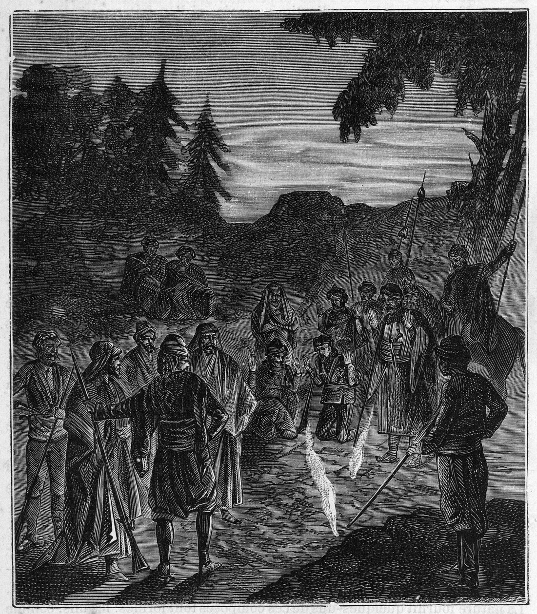 Ateshgah de Bakou - Atechgah (maison du feu près de Bakou) (temple des adorateurs du feu en Azerbaïdjan) Gravure dans 