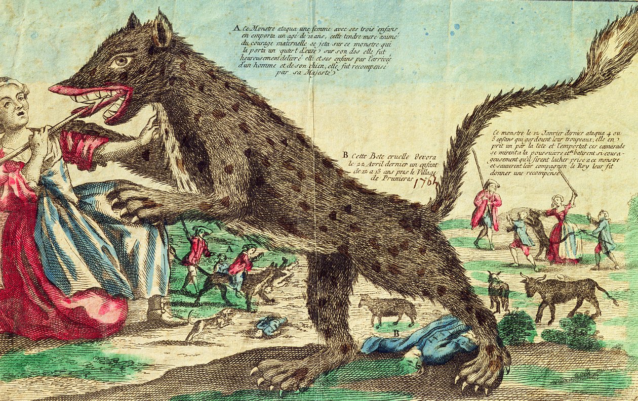 Attaques par la bête du Gévaudan en 1764 - French School