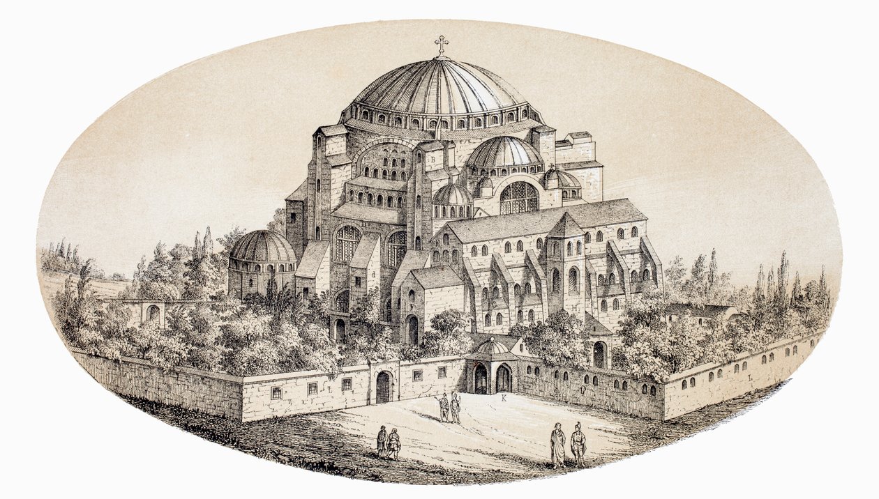 Aya Sofya Camii ou Basilique Sainte-Sophie, Istanbul, Turquie, d