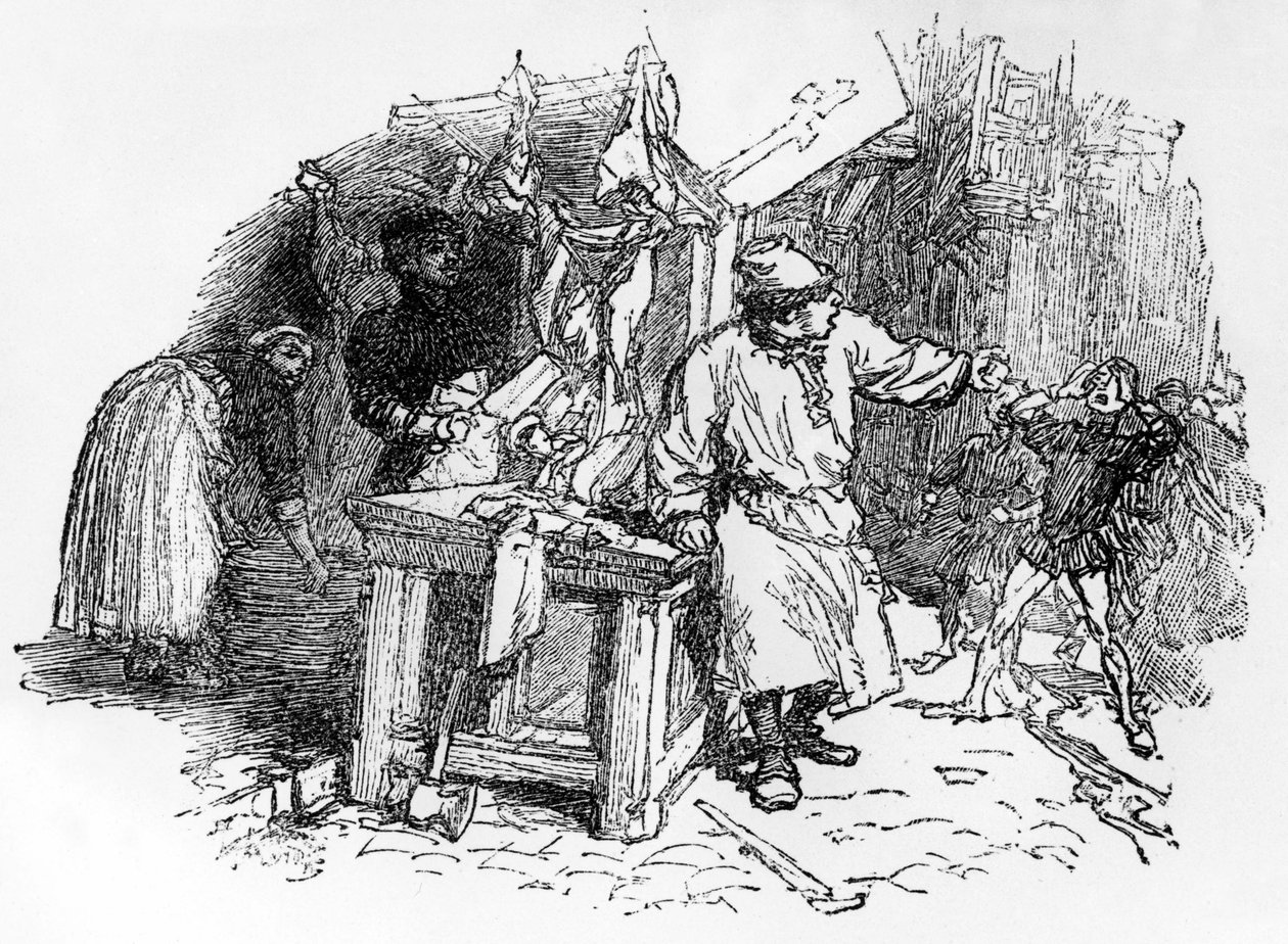 Ballades de François Villon "Père Noël, qui plantaste la vigne", édition Pelletan, 1896 - French School