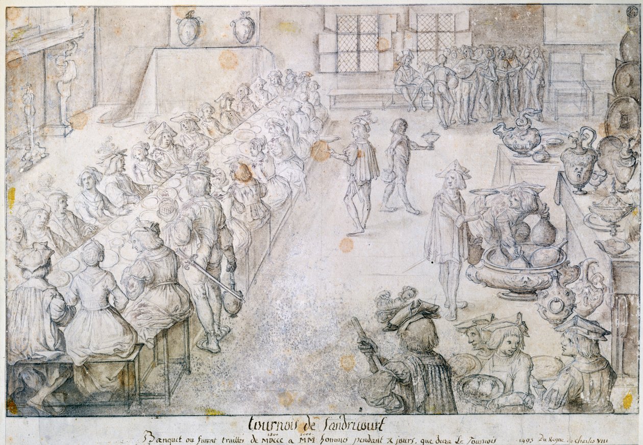 Banquet au tournoi de Sandricourt en 1493 - French School