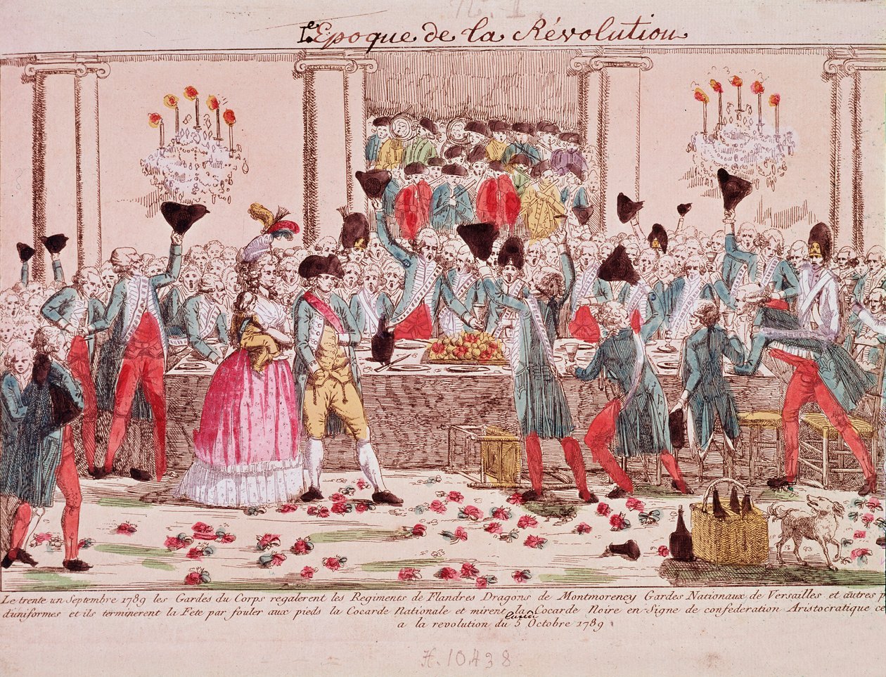 Banquet donné le 1er octobre 1789, par les gardes du corps du roi pour accueillir l