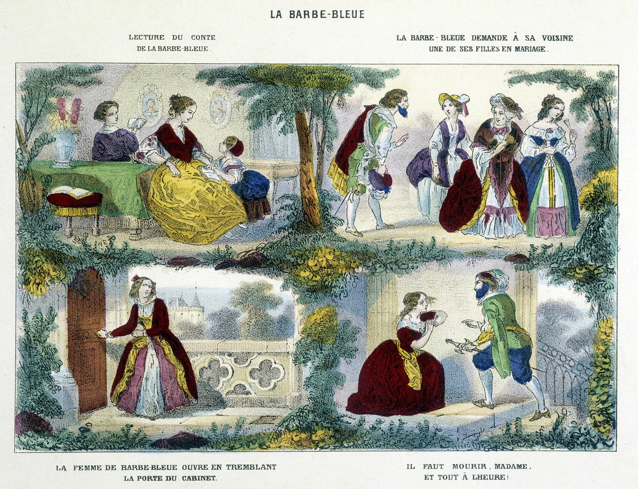 Barbe-Bleue - dans "Historiettes naïves et enfantines" par Perrault, éd. Haguenthal - French School