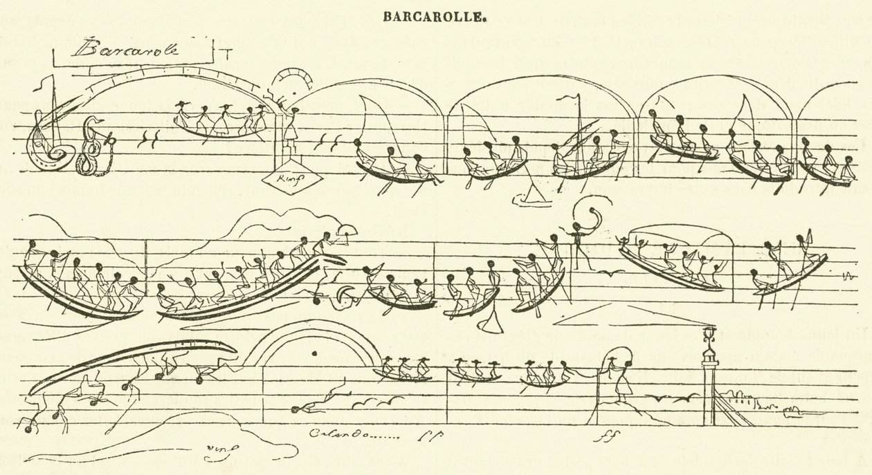 Barcarolle (gravure) - French School