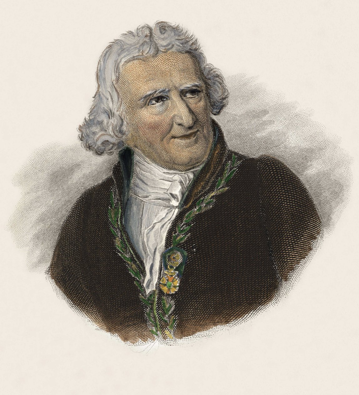 Baron Antoine Augustin Parmentier (1737-1813), pharmacien, diététicien et agronome français. dans "Portraits des Hommes Utiles" - French School