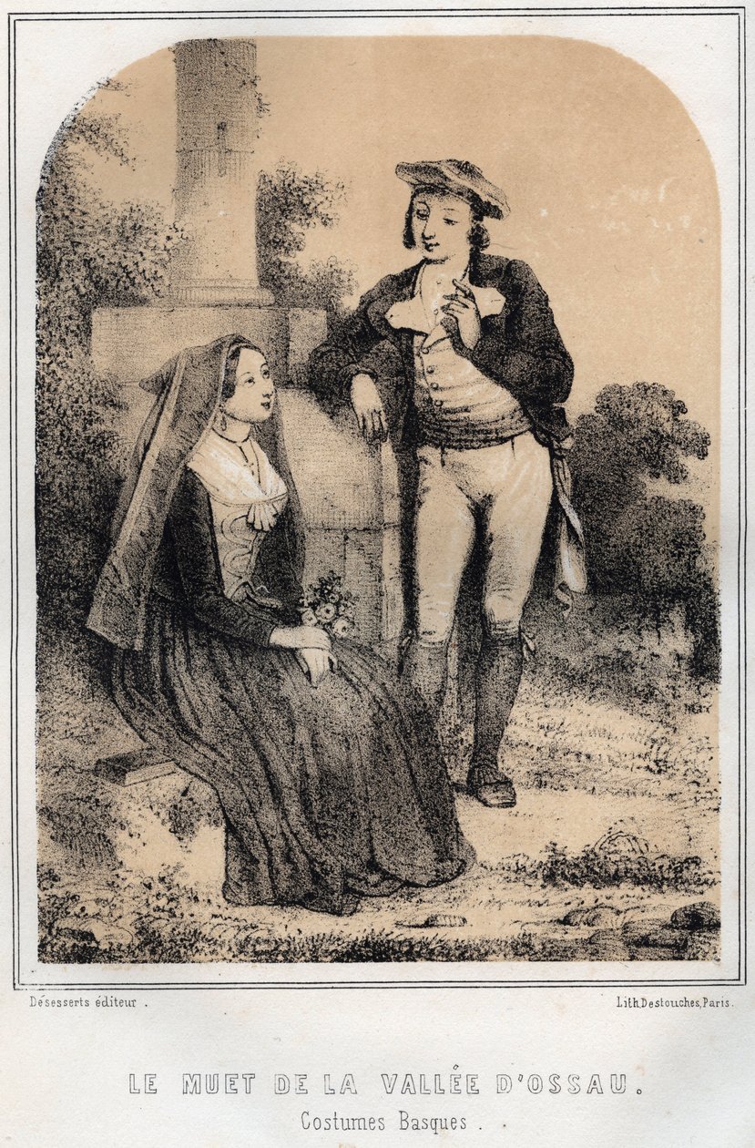 Costumes basques - Le muet de la vallée d'Ossau - Gravure dans « Les ...