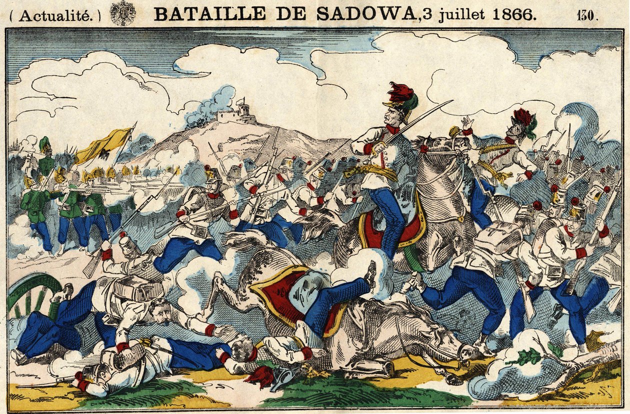 Bataille de Sadowa le 3 juillet - French School