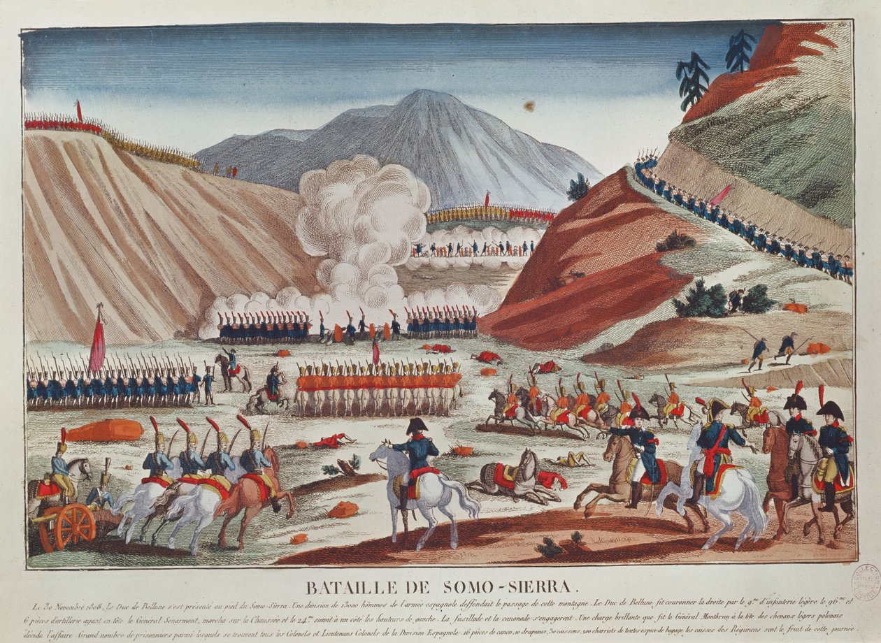 Bataille de Somosierra le 30 novembre 1808 - French School